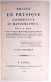 BIOT, JEAN-BAPTISTE. Traité de Physique Expérimentale et Mathématique.  4 vols.  1816